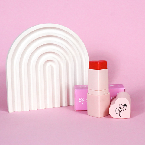 Sweet Peach Blushing Heart Stick