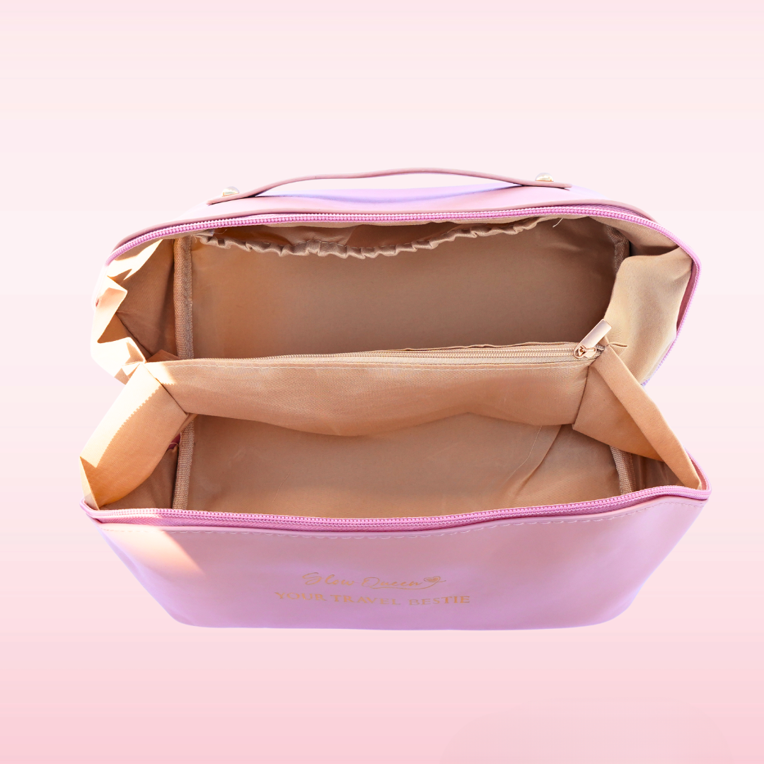 Travel Bestie Makeup Bag Pink