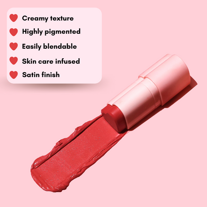 Sweet Peach Blushing Heart Stick