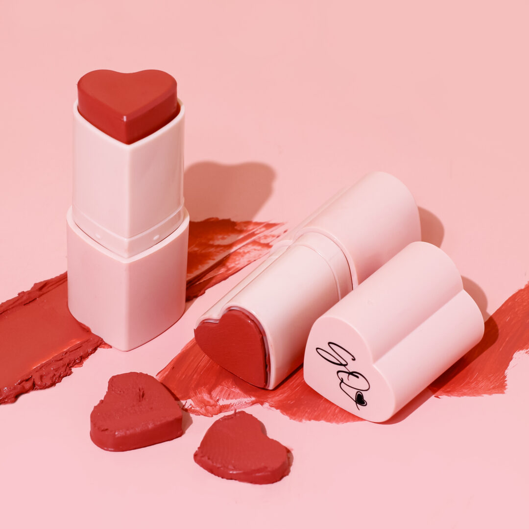 Sweet Peach Blushing Heart Stick